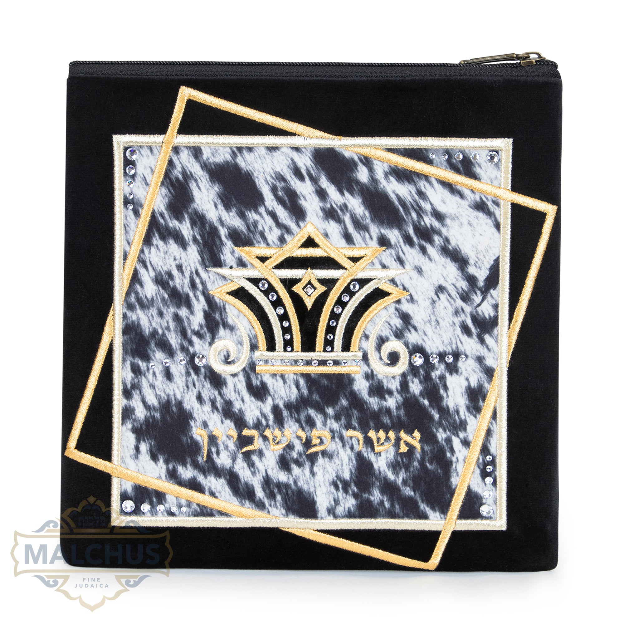 Bag #713 Black Velvet & Gold Emb