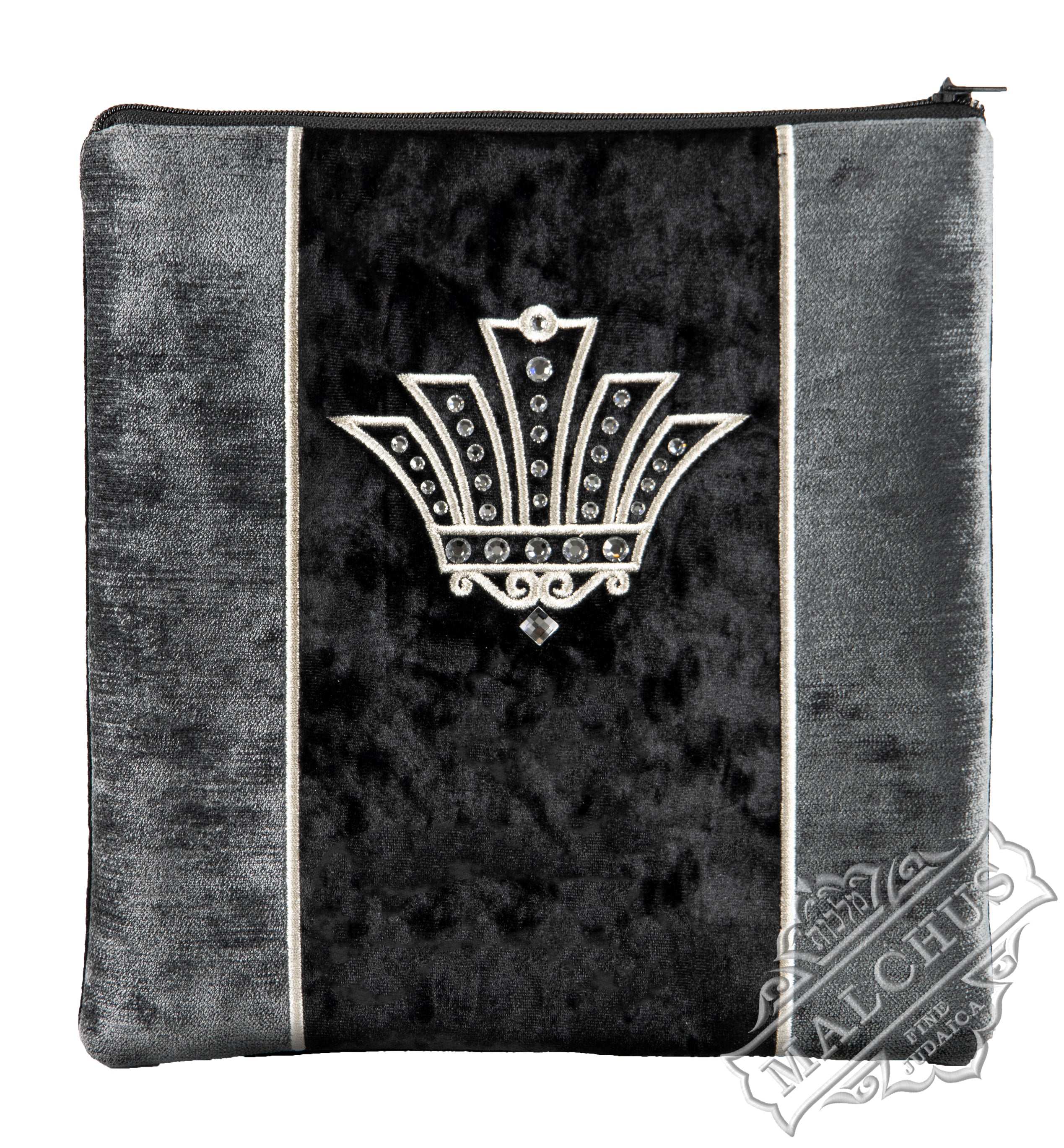 Bag #890 Black Velvet & Silver Emb