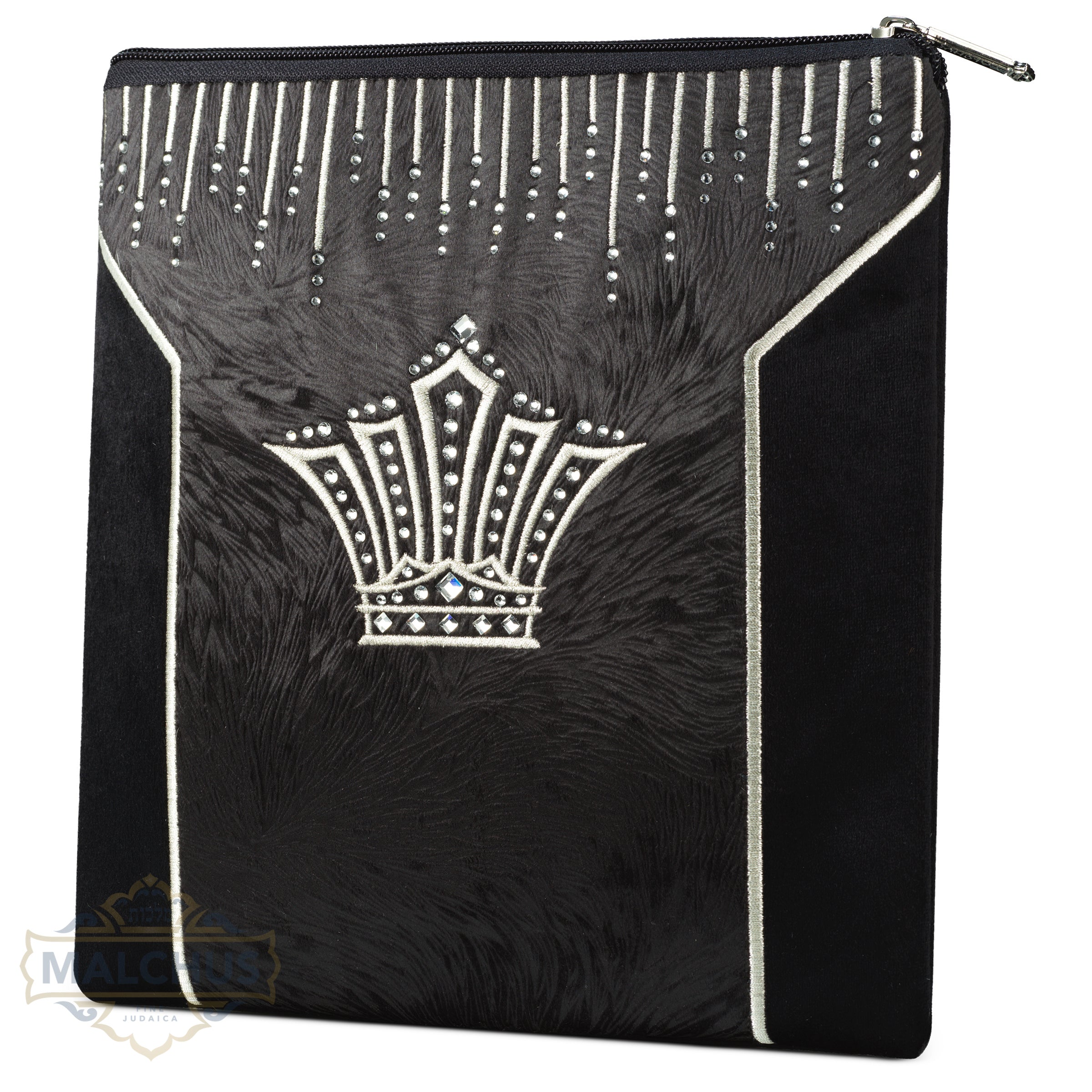 Bag #897 Black Velvet & Silver Emb