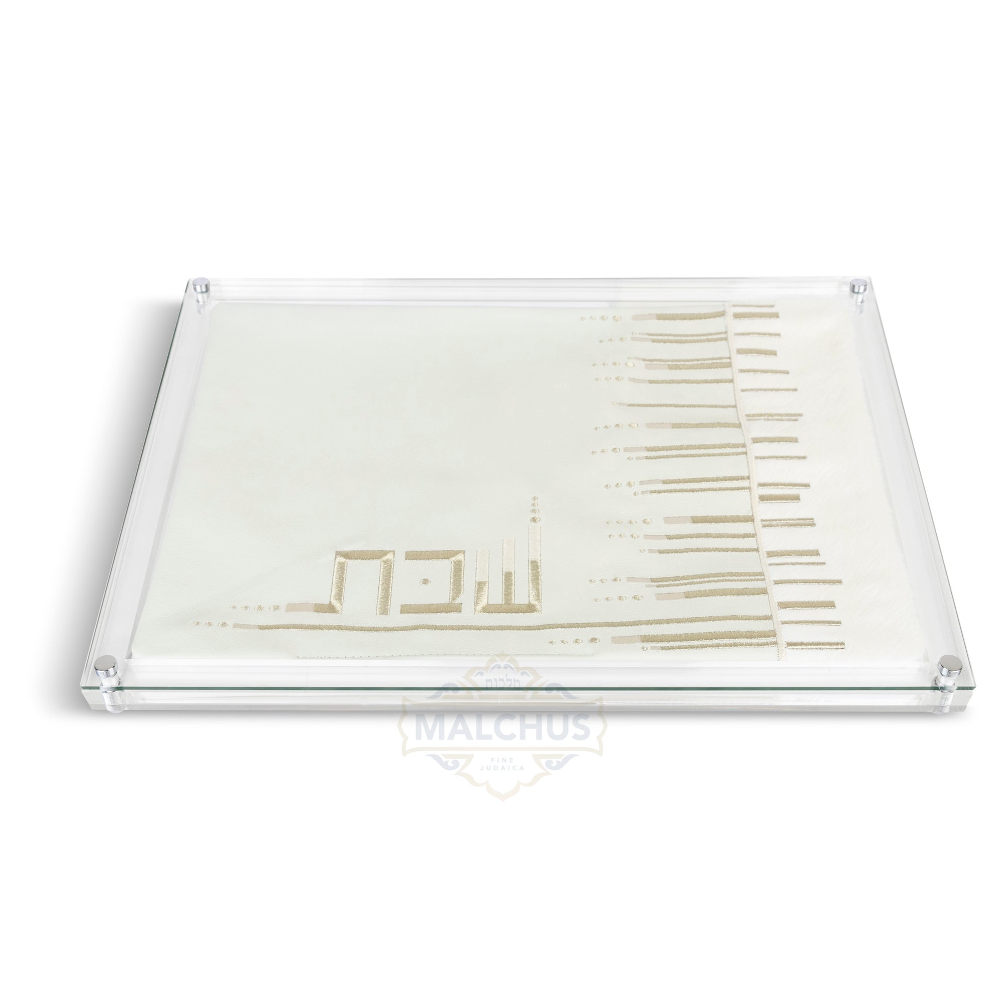 Glass Challah Board #652 Leather + Fur