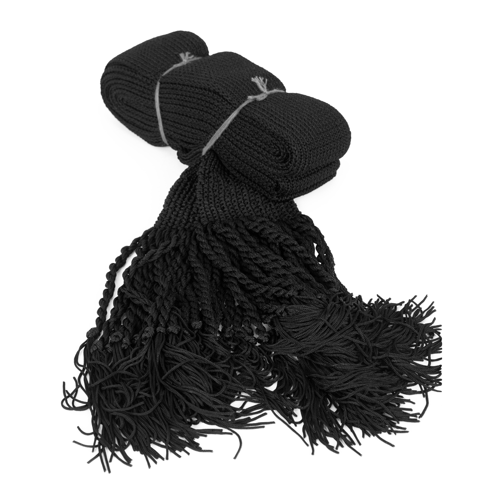 Handmade Elegant Knitted with Border Gartel - Black