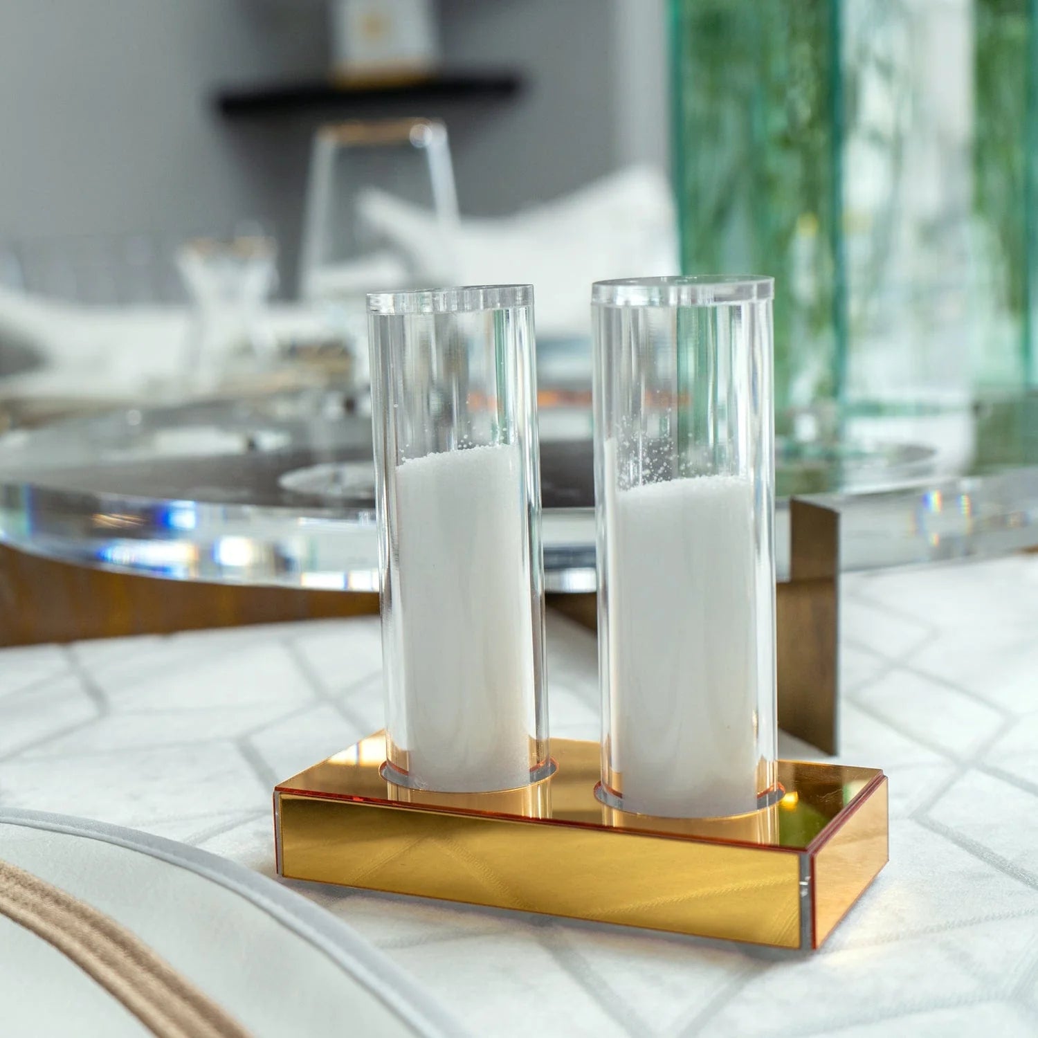 MetaLucite Salt Shakers