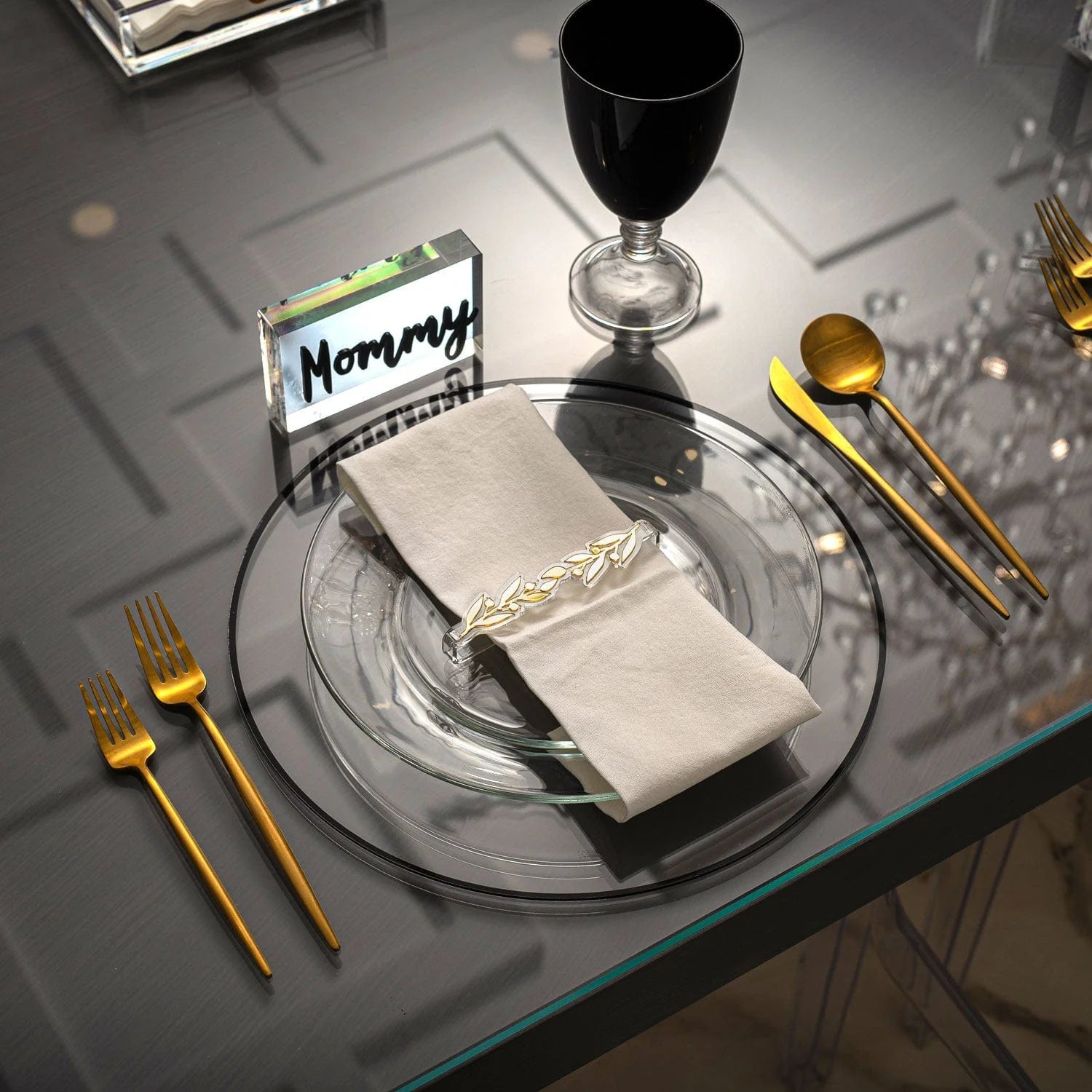Black & Gold Tablescape