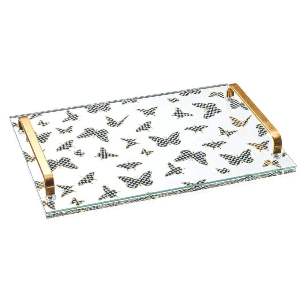 Onyx Butterfly Challah Board & Cover Set