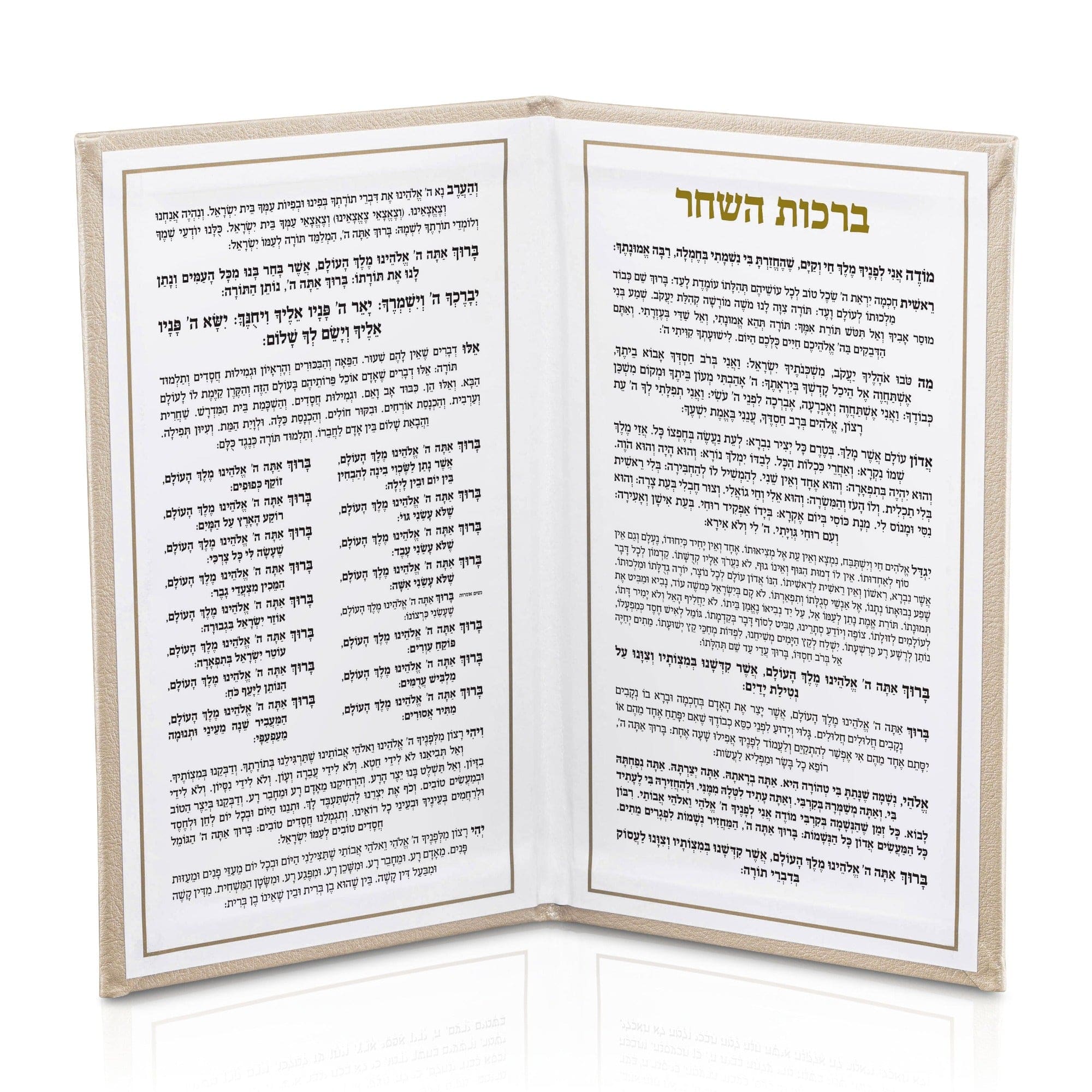 Leather Birchas Hashachar Booklet