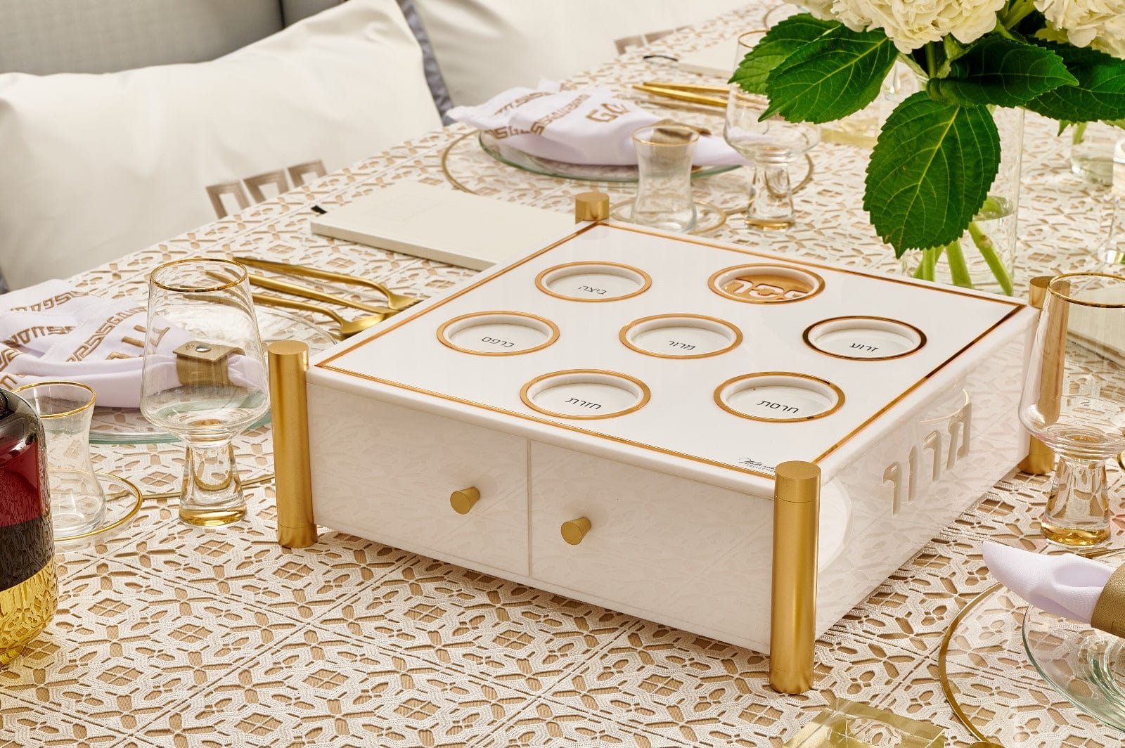 3 Level Kearah (Seder Plate) / Matzah Box