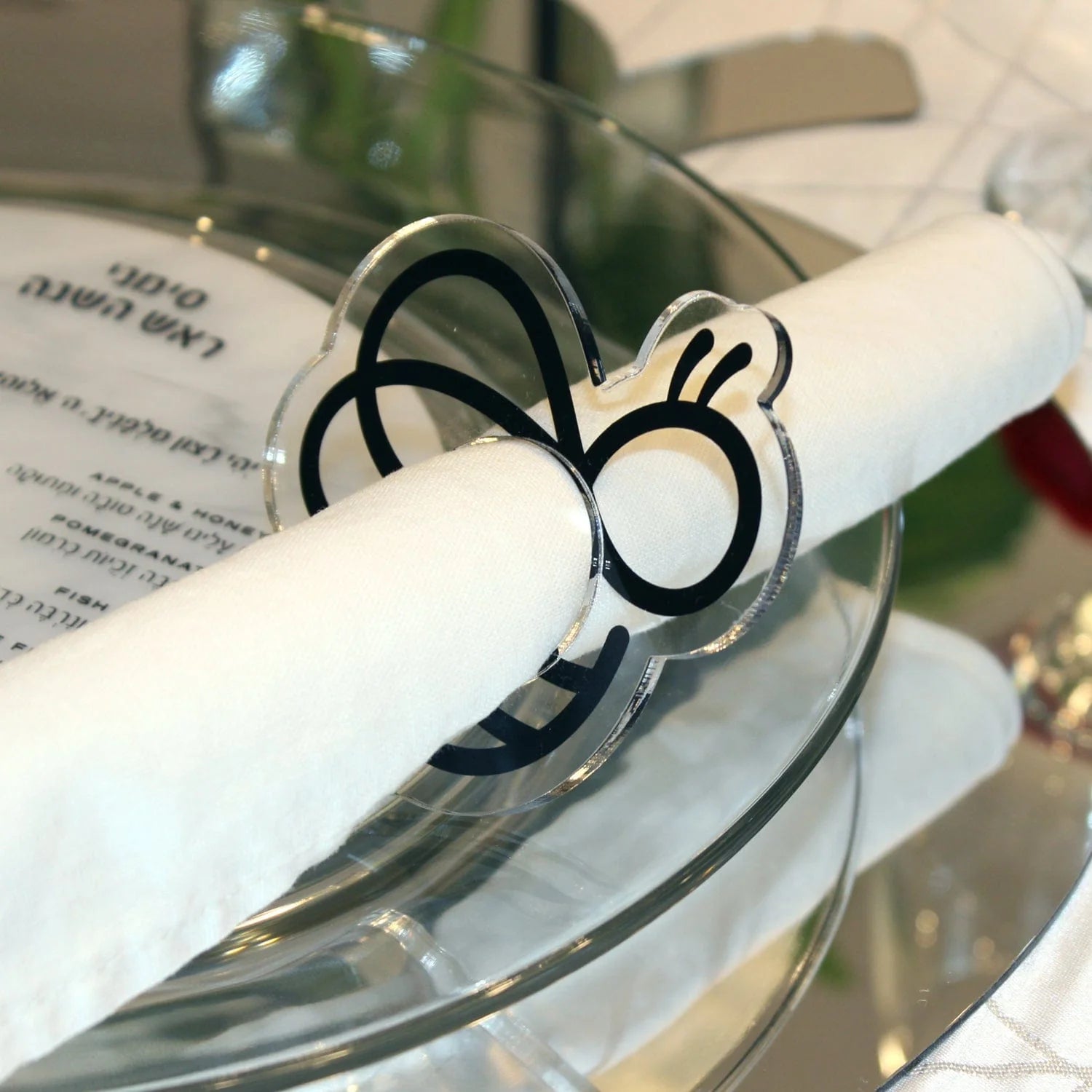 Marble Rosh Hashanah Tablescape