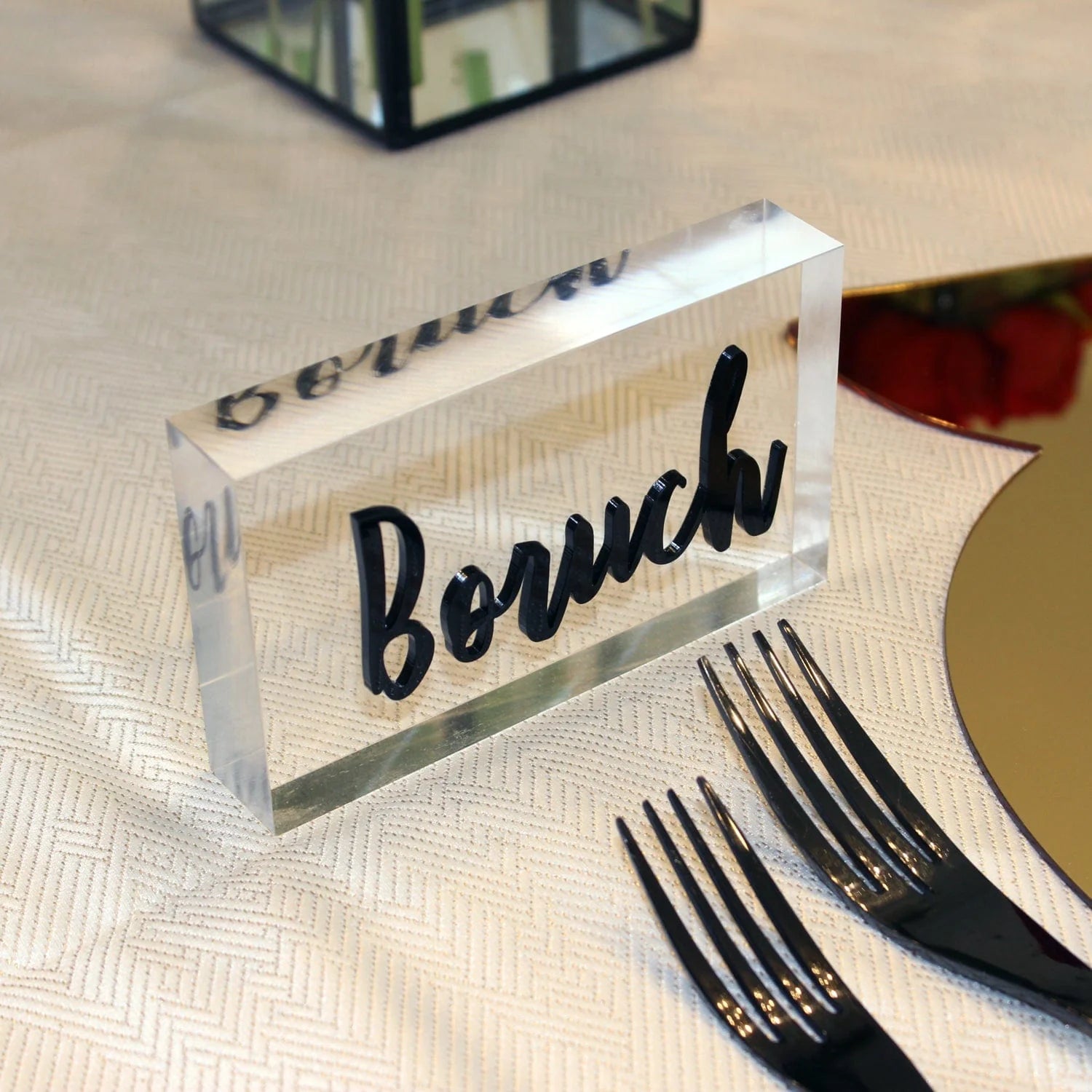 Black & Gold Rosh Hashanah Tablescape