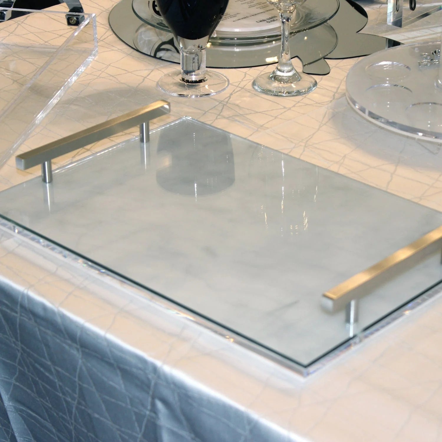 Marble Rosh Hashanah Tablescape