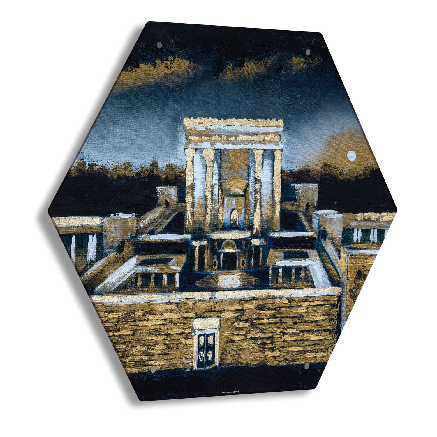 7 Painted Hexagon Sukkah Decoration Set
