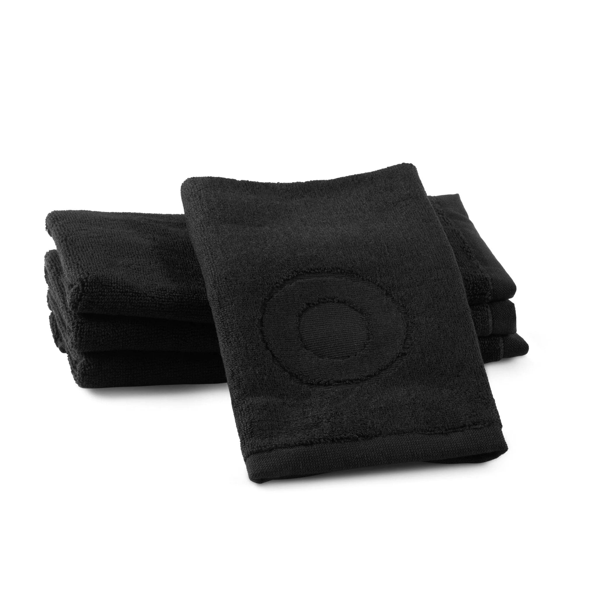 Black Initial Embossed Finger Towel