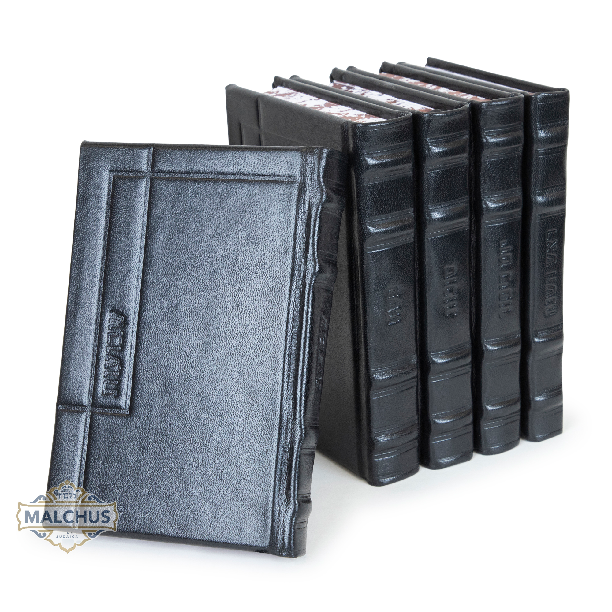 Antique Black Leather Machzorim Set Oiz Vehudar #1567