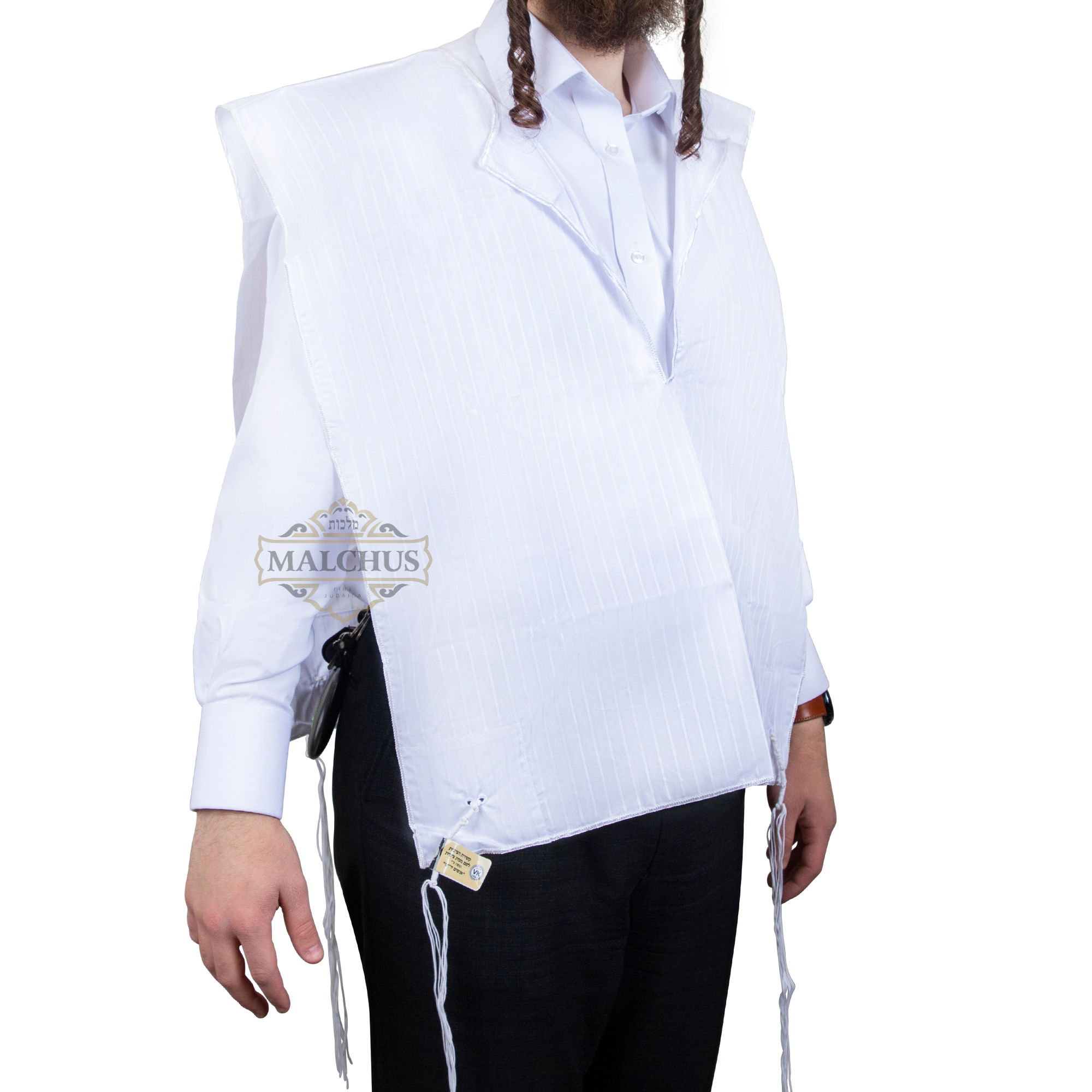 Poly- Cotton Adult Slit Neck, 2 Hole Ashkenaz Tzitzis