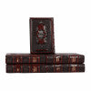 Machzor Hameforash 5 VOL set Antique Leather OS Design Brown