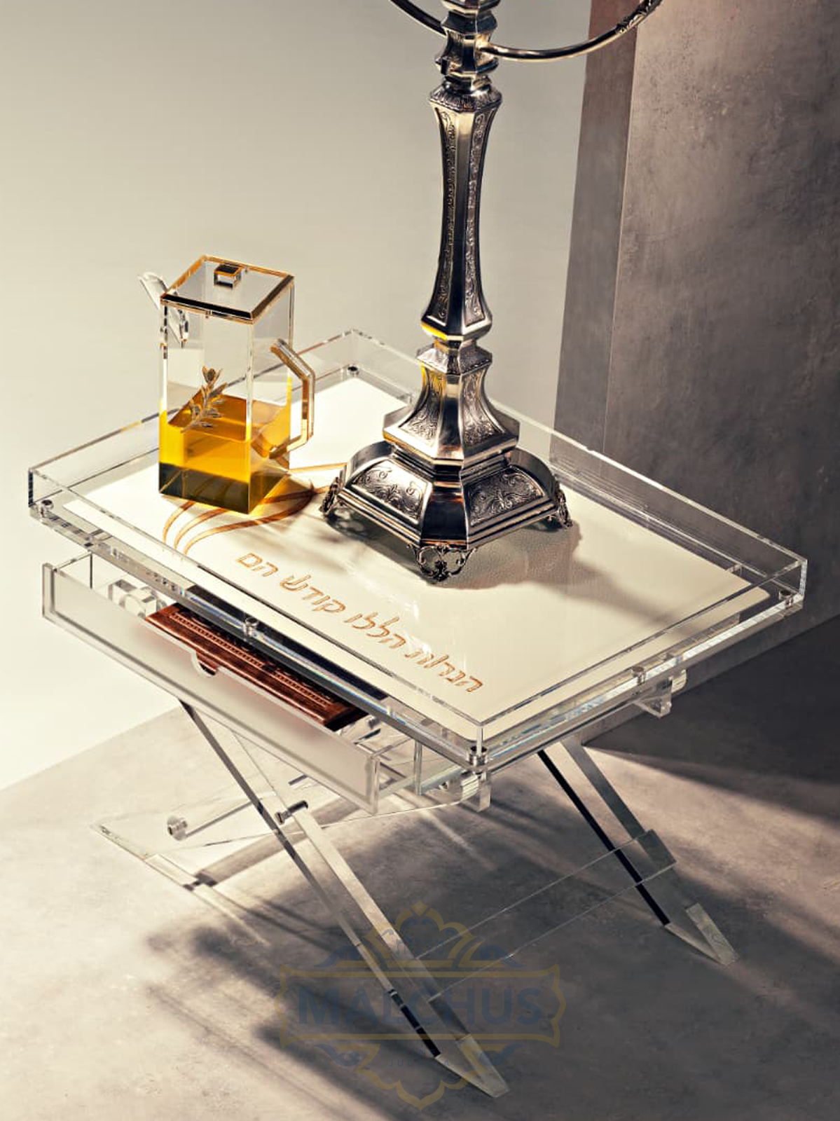 Chanukah Menorah Table Lucite #420