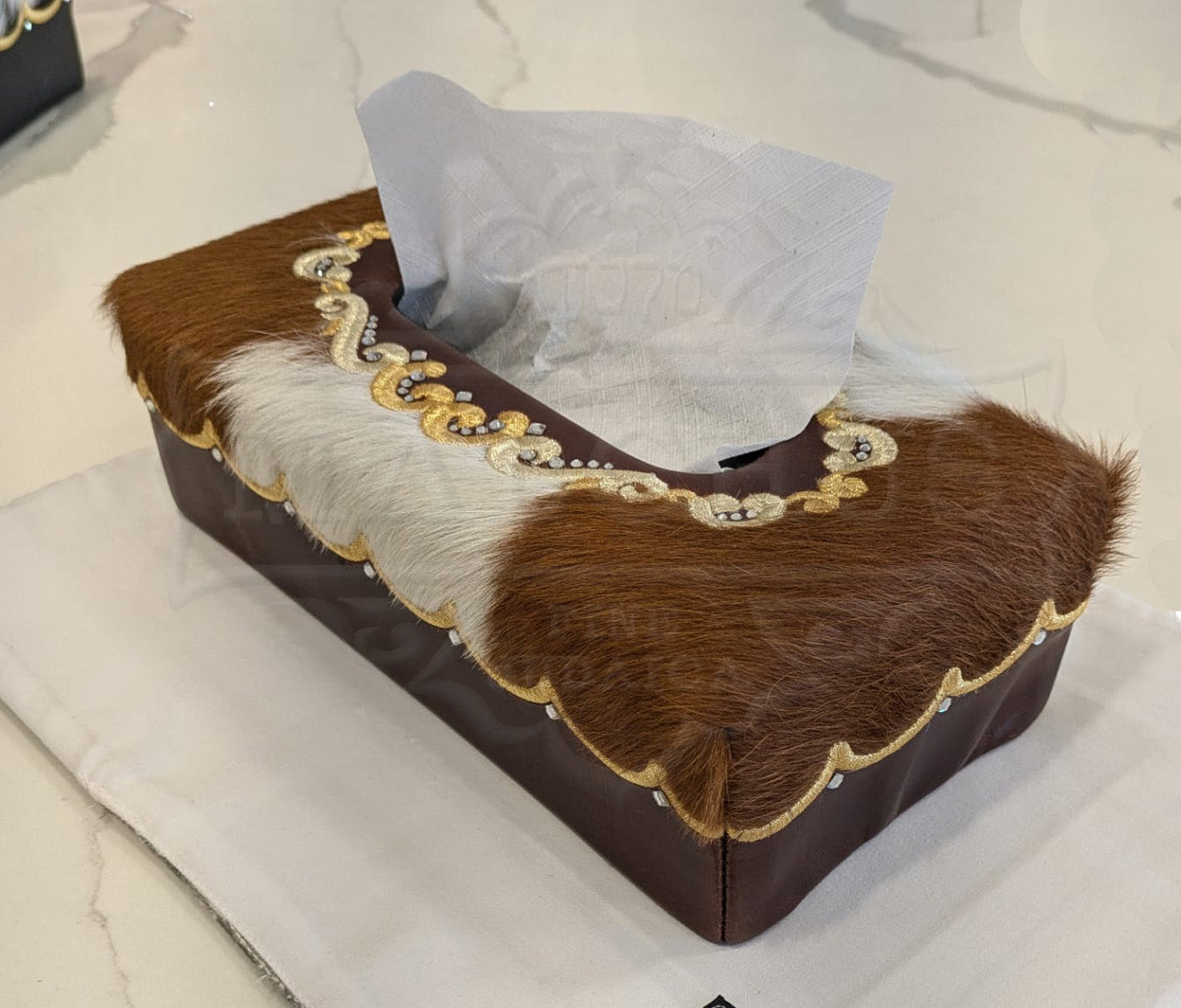 Custom Embroidered Tissue Box #2