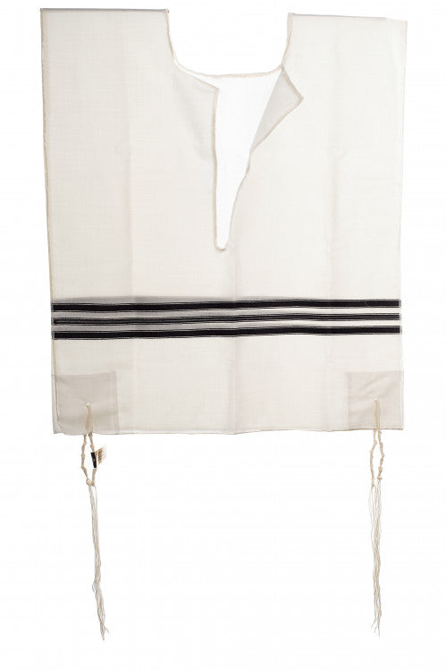 Wool Adult  1 Hole Keshiras Ashkenaz Tzitzis