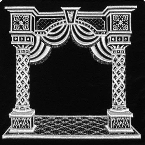 3D Column Canopy w- Curtain Velvet Bag #186