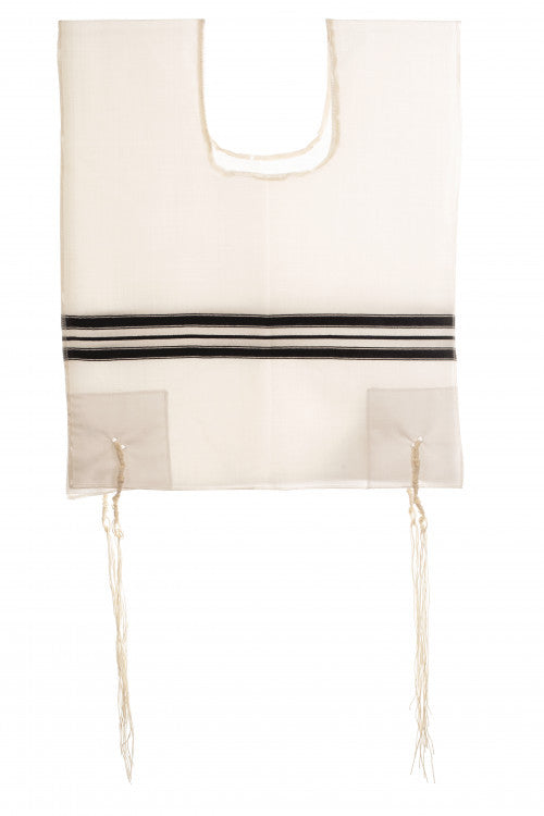 Wool Kids 2 hole-Slanted, Round Neck Keshiras Chabad Tzitzis