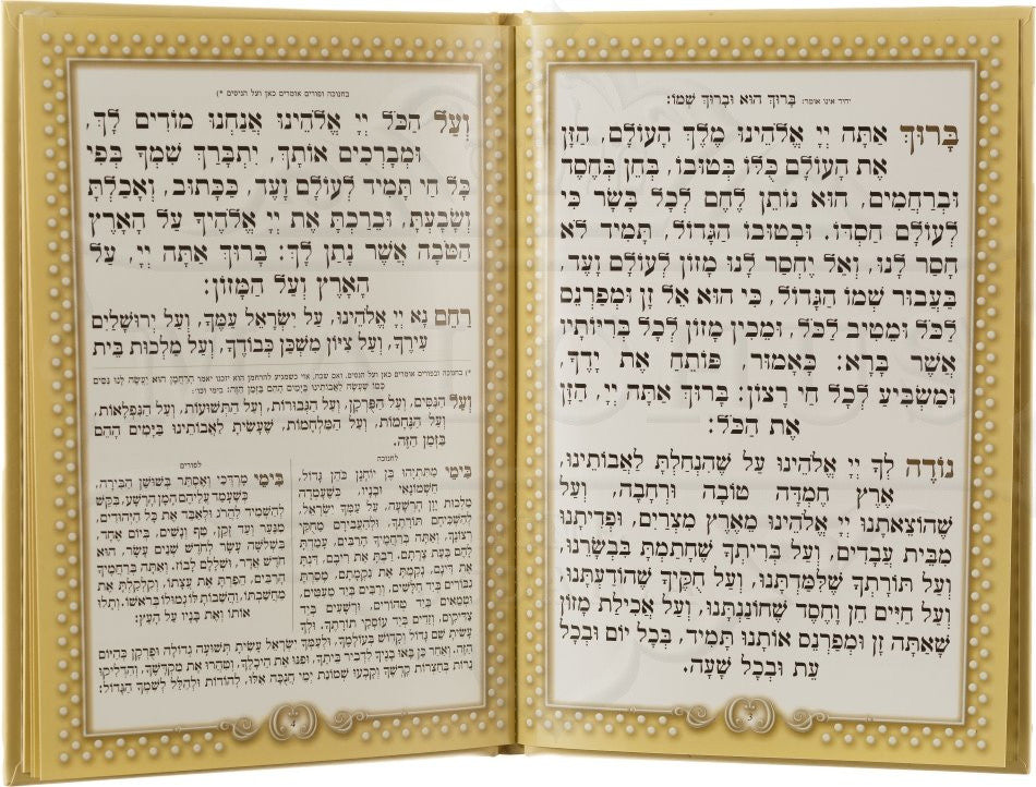 Large Laminated Hard Cover Birchat HaMazon #225