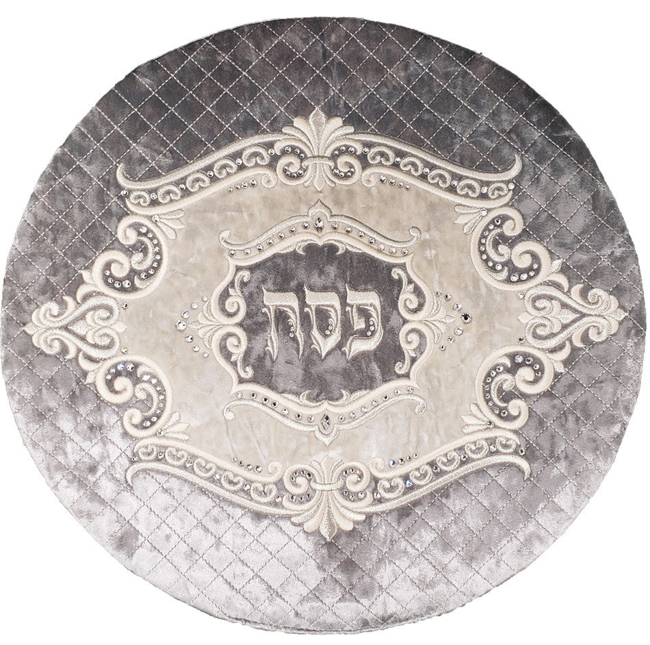 Pesach Matzah Cover - Marquise Collection #615 Grey
