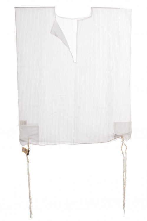 Cotton Adult 1 Hole Keshiras Ashkenaz Tzitzis Avodas Yad