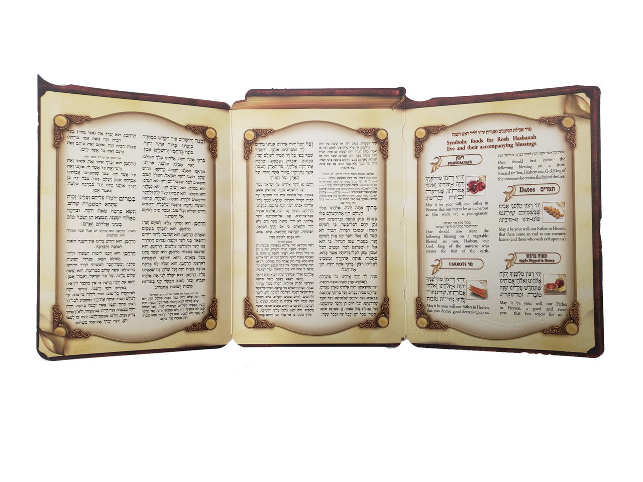 Shana Tovah Simanim Card with Benching #160 with English