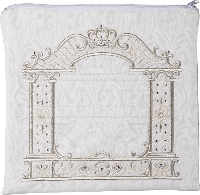 White Canopy Arch Design Velvet Talis Bag #165