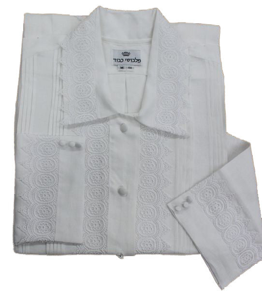 Kittel With Pleats And Crown Lace #14170