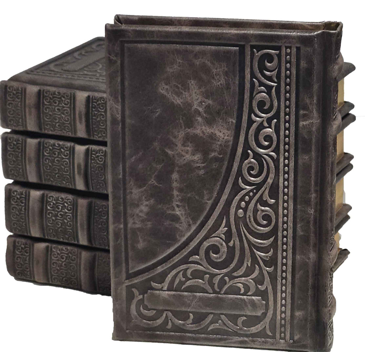 Antique Grey Leather Machzorim Set Kaftor For Kallahs #1547