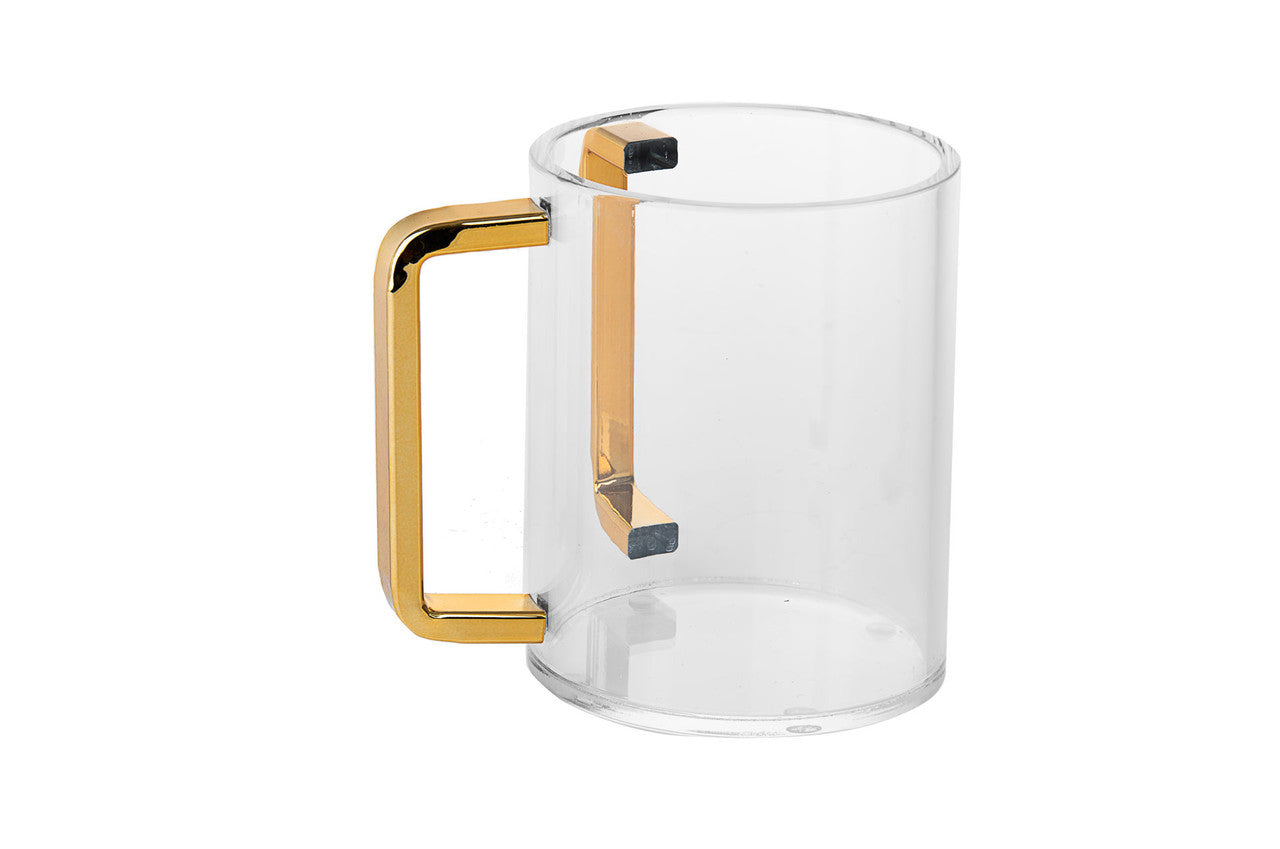Lucite Wash Cup Gold Handle #7072