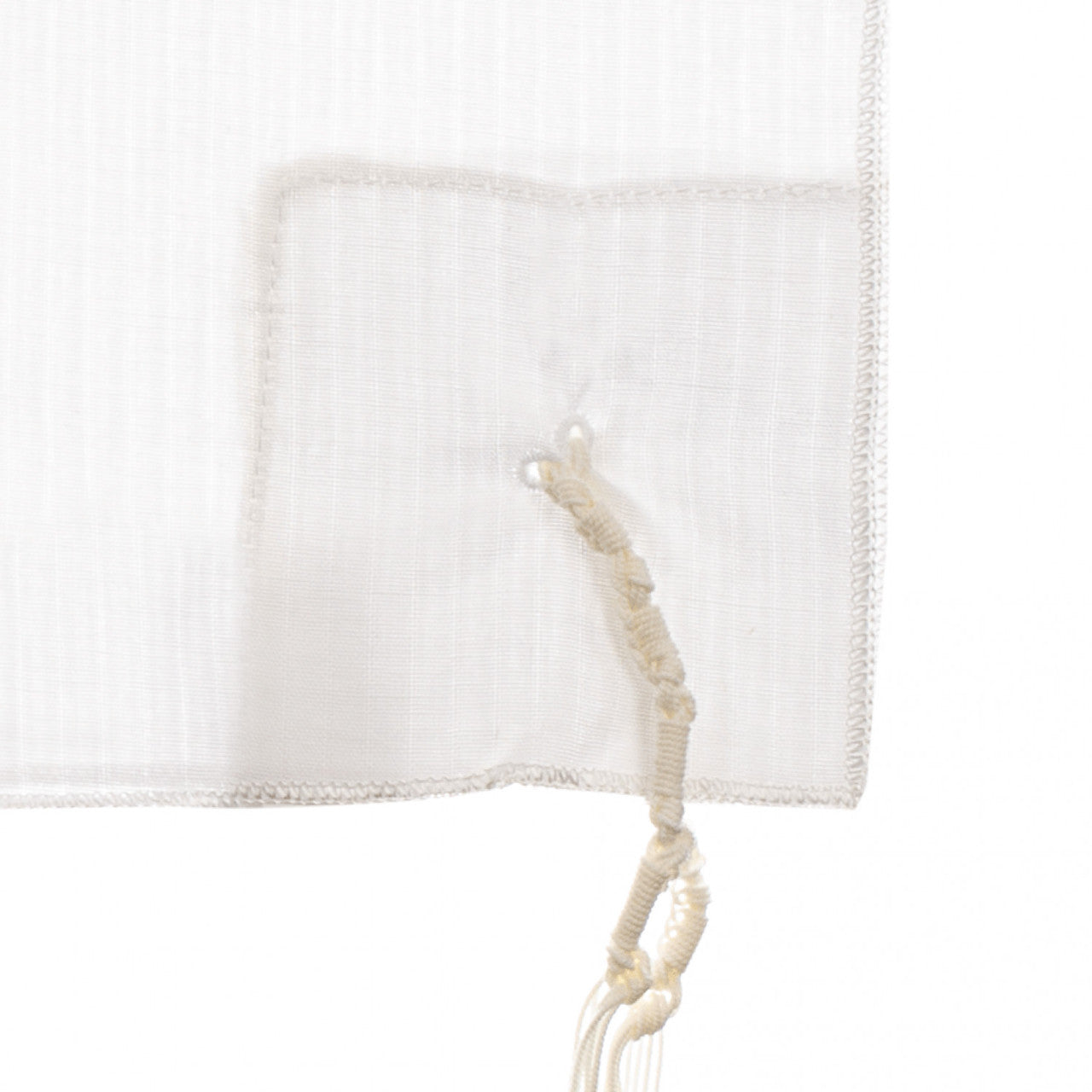 Cotton Kids Round Neck, 2 Hole- Slanted Keshiras Chabad Tzitzis