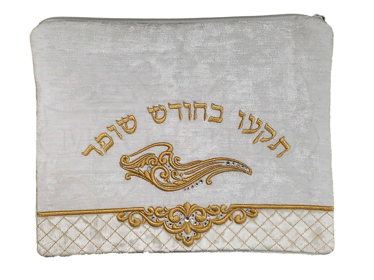 Shofar Bag # 1026 White  Velvet