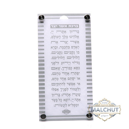 Asher Yatzar Striped Silver Frame #351