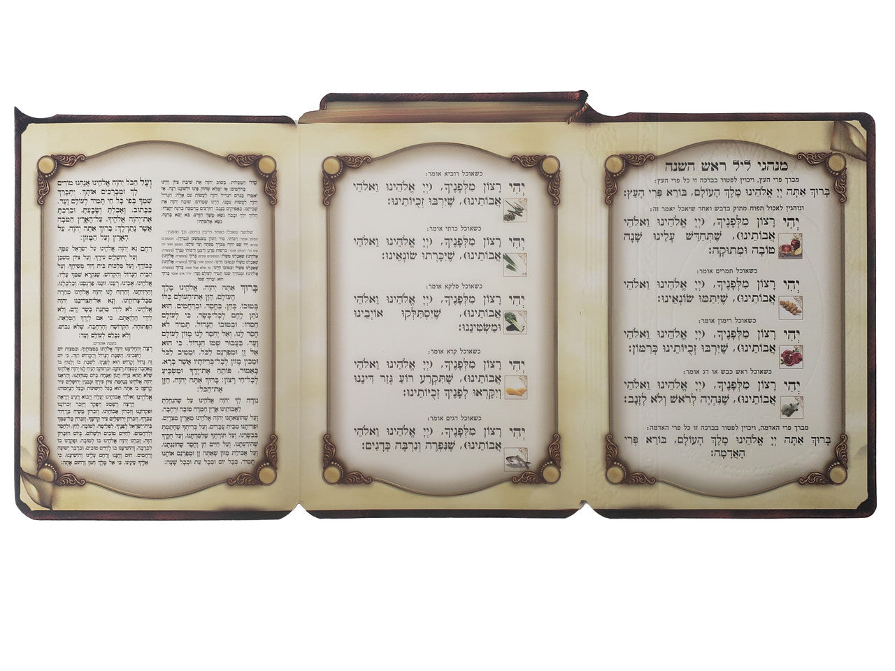 Shana Tovah Simanim Card with Benching #217