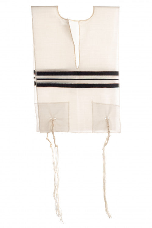 Wool Kids 2 hole, Slit neck Keshiras Ashkenaz Tzitzis