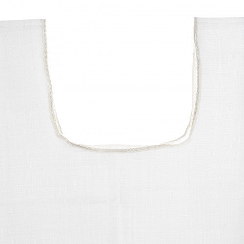 Wool White on White 1 Hole Keshiras Ashkenaz Tzitzis