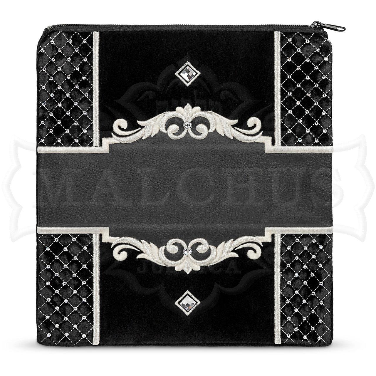 Four Corner Quilted Velvet With Leather Bag #480L