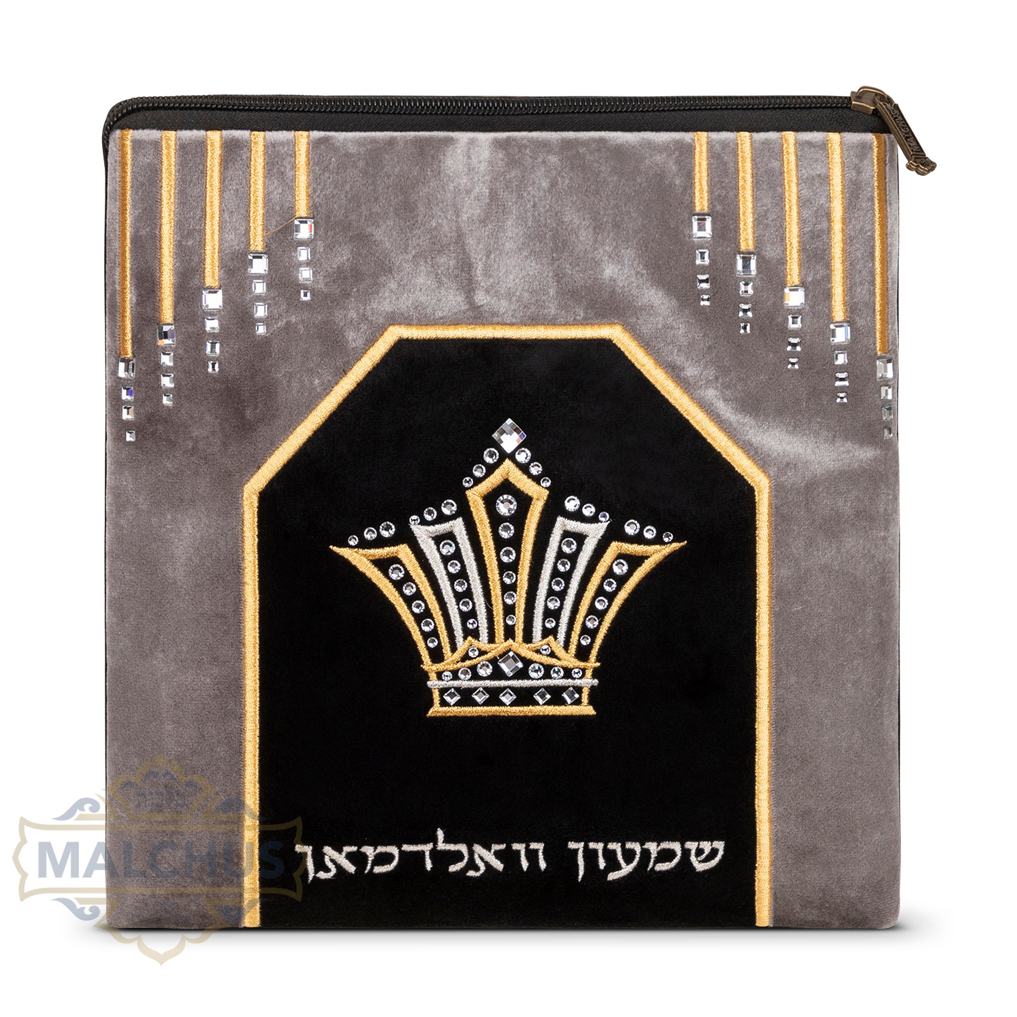 Bag #230 Grey Velvet & Gold Emb