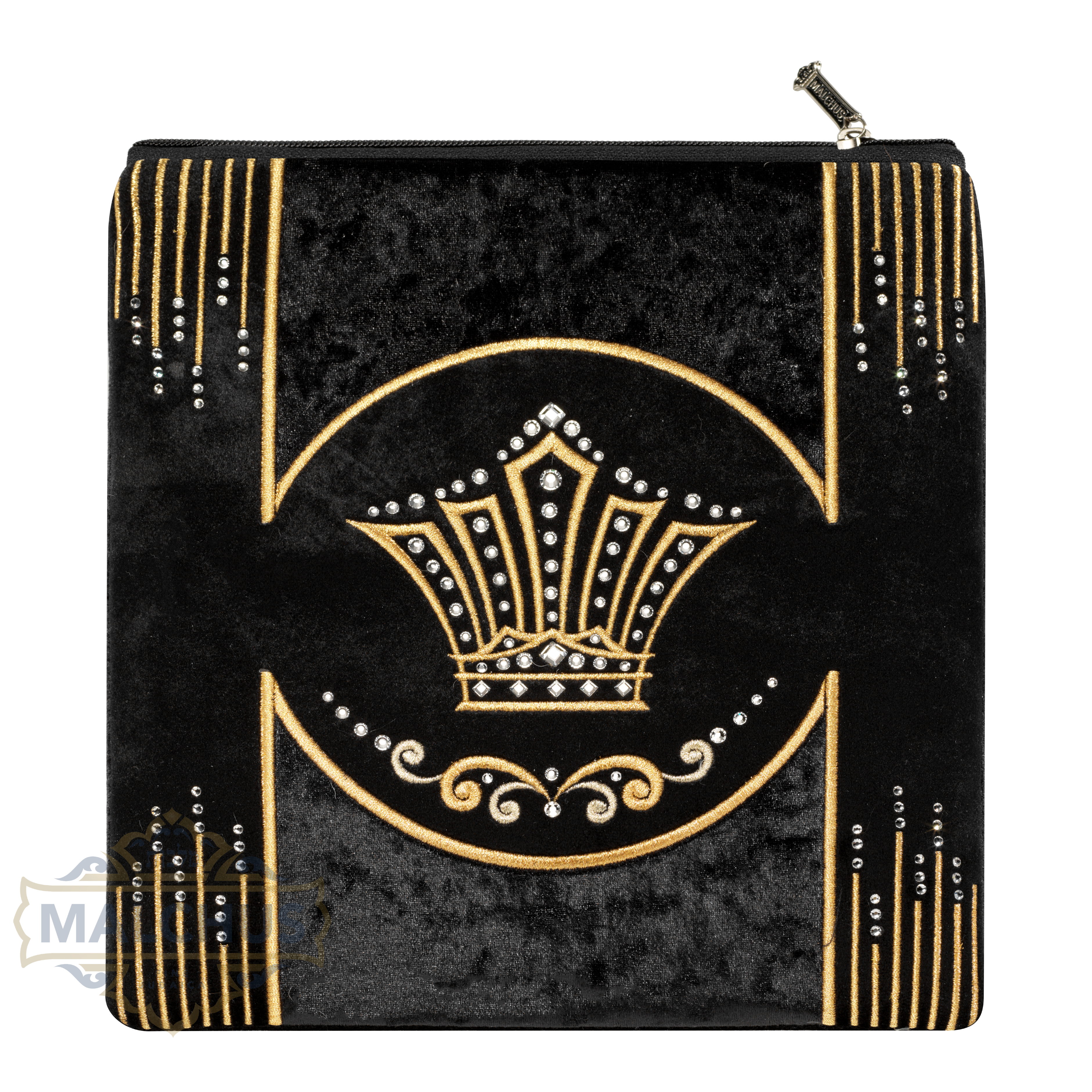 Bag #240 Black Velvet & Gold Emb