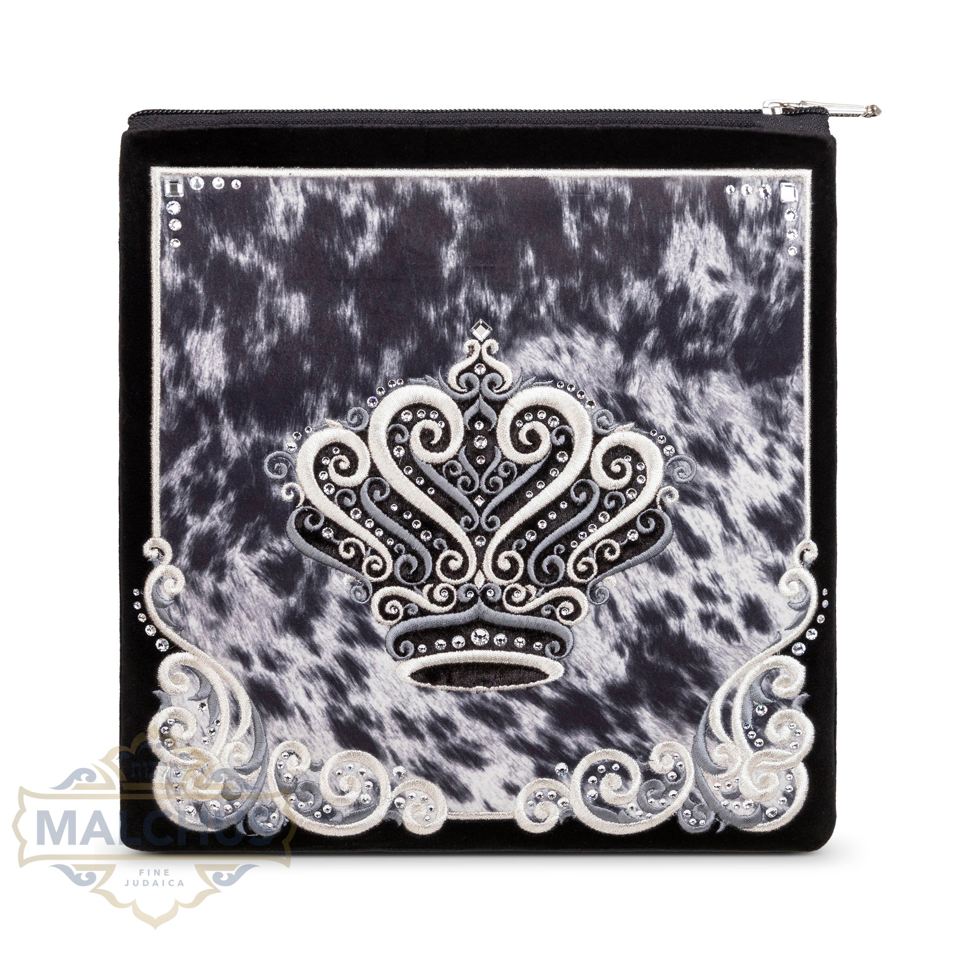Bag #261 Black Velvet & Silver Emb