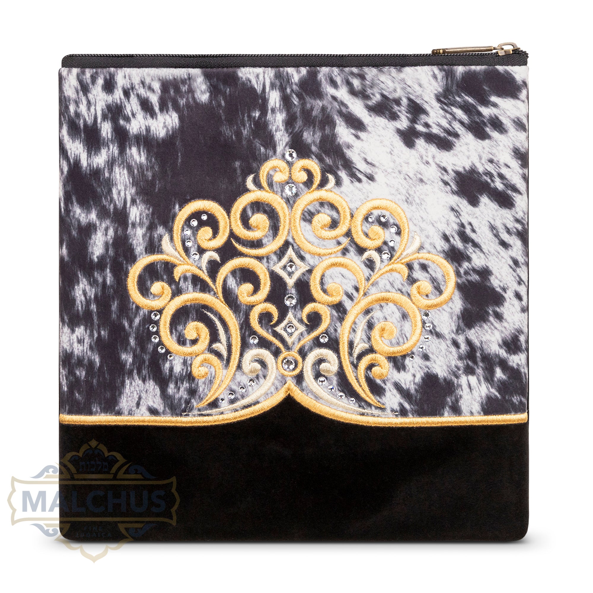 Bag #790 Black Velvet & Gold Emb