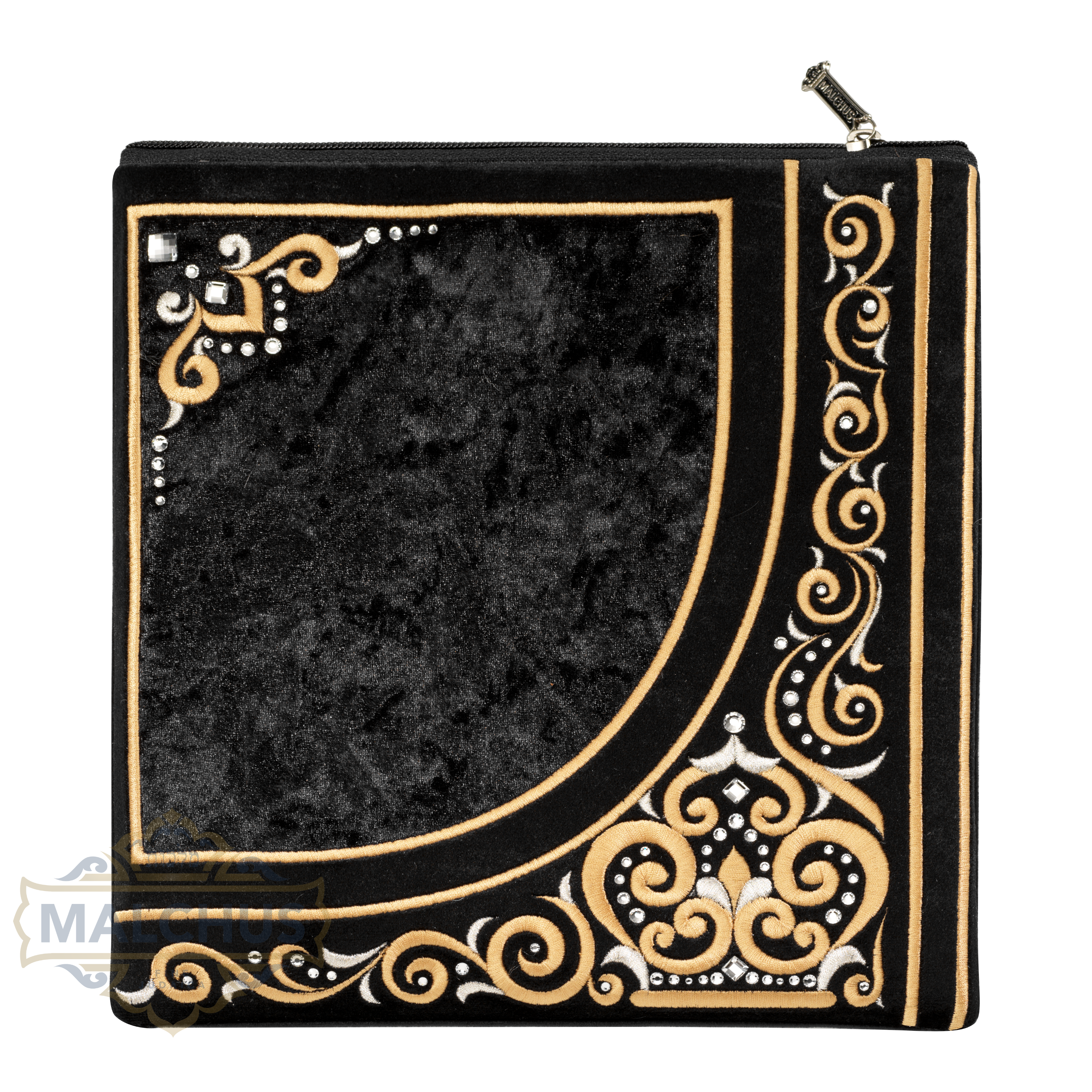 Bag #838 Black Velvet & Gold Emb