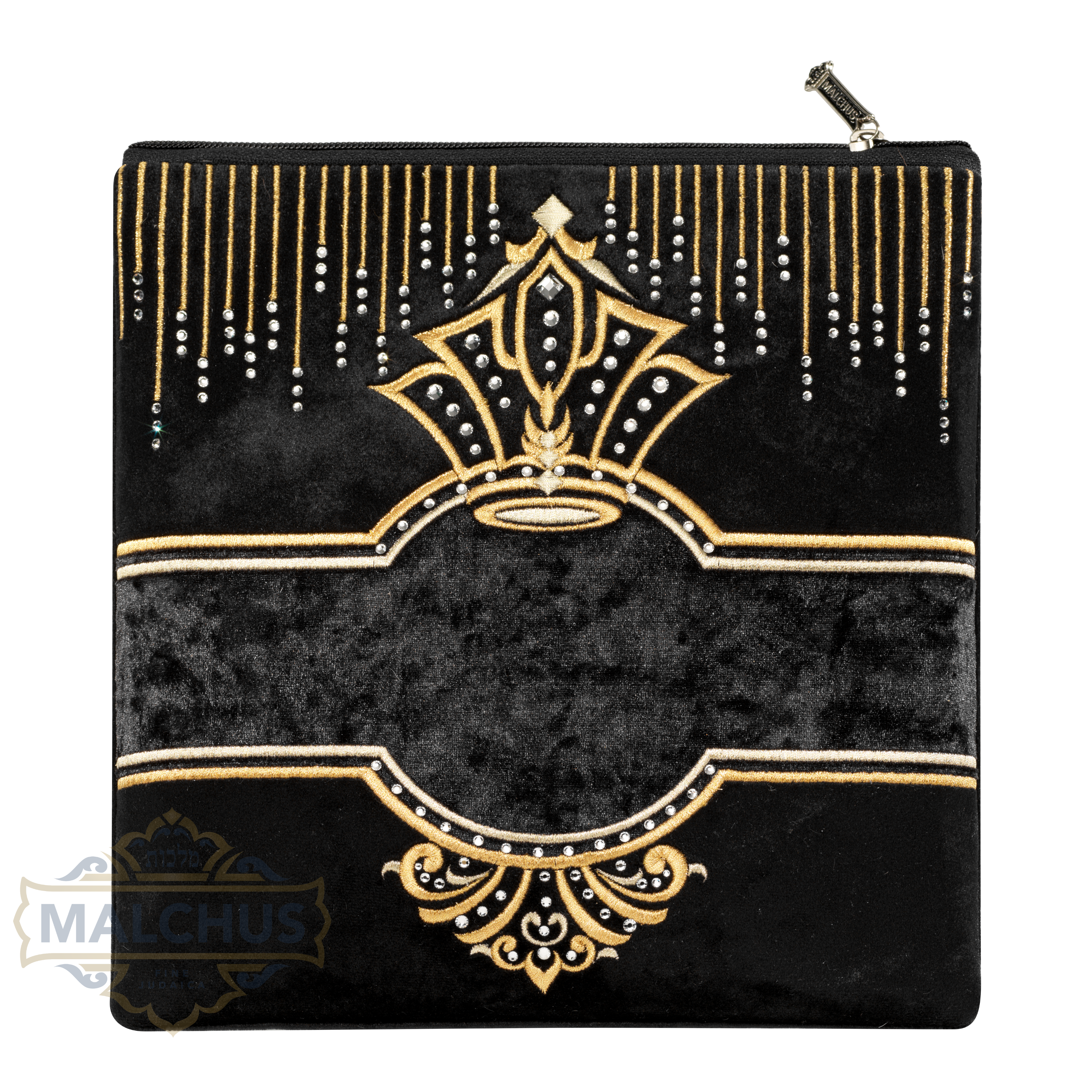 Bag #848 Black Velvet & Gold Emb
