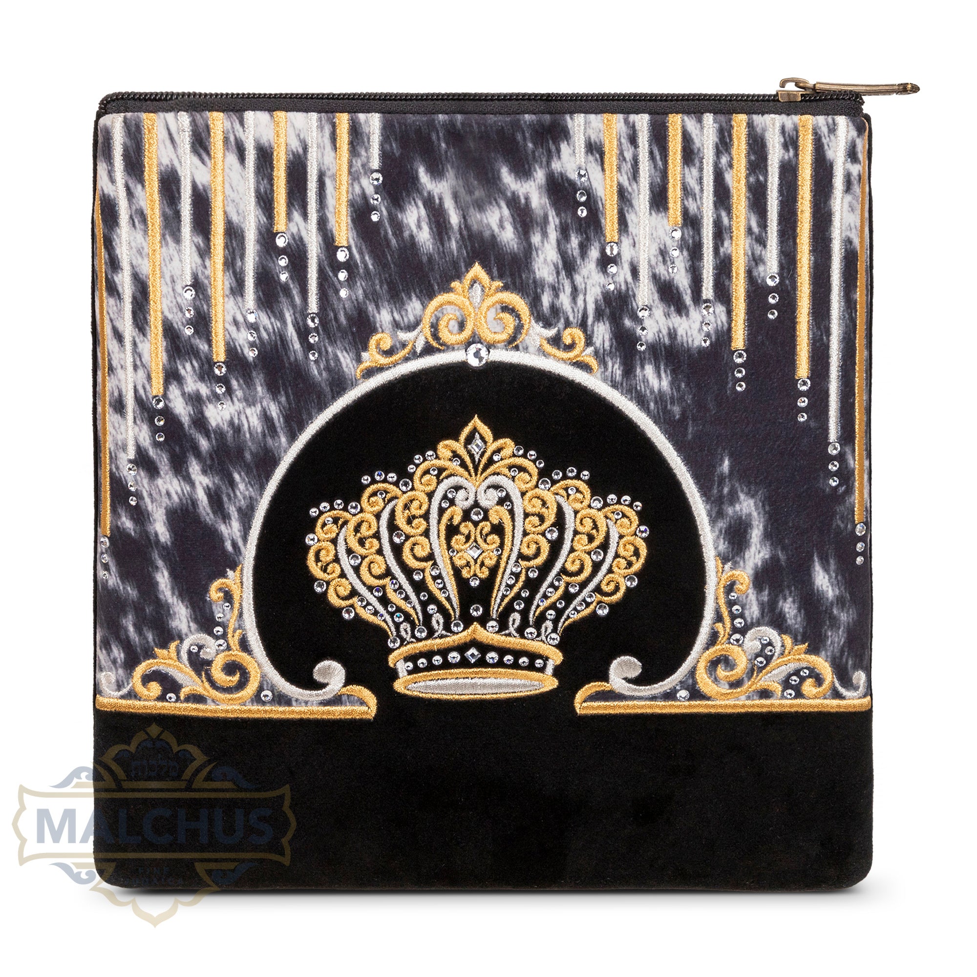 Bag #858 Black Velvet & Gold Emb
