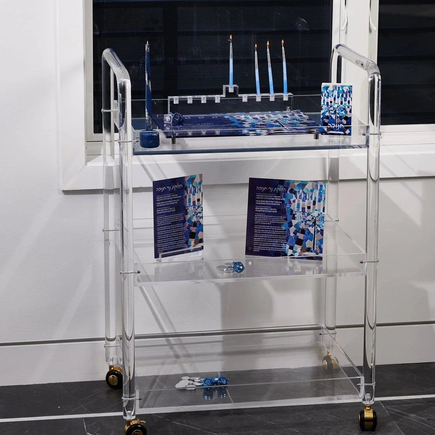 Painted Mosaic Chanukah Set