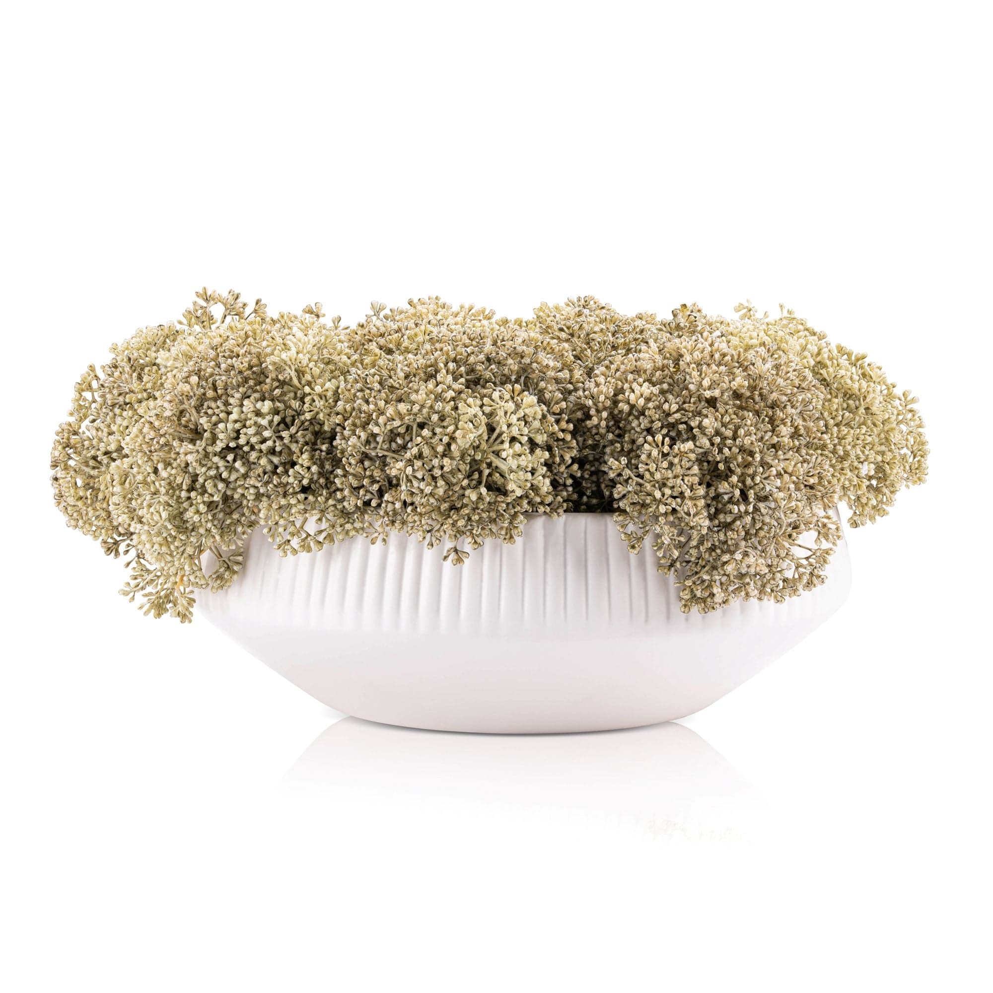 Greenery White Flower Pot