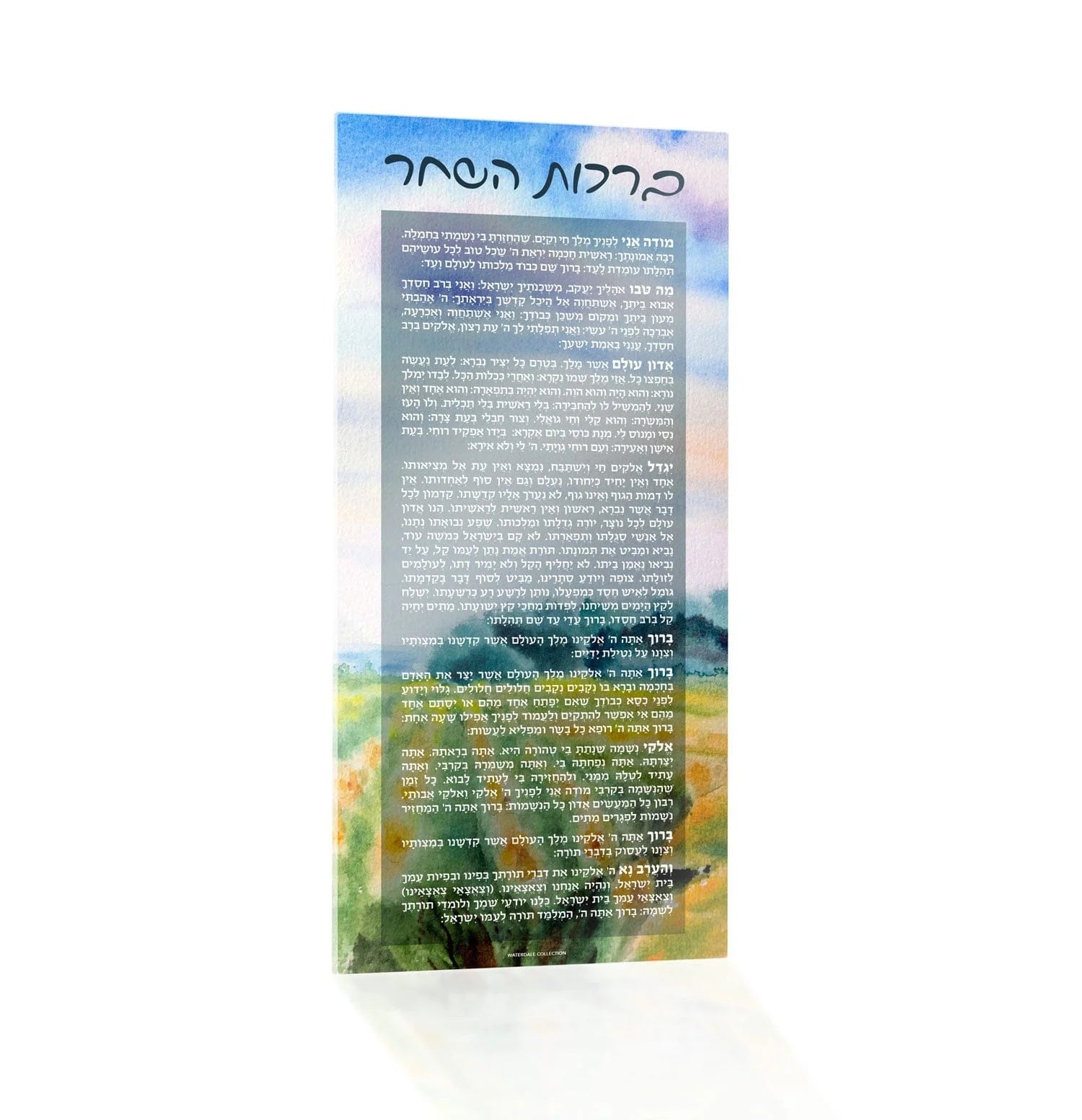 Painted Birchas Hashachar Card