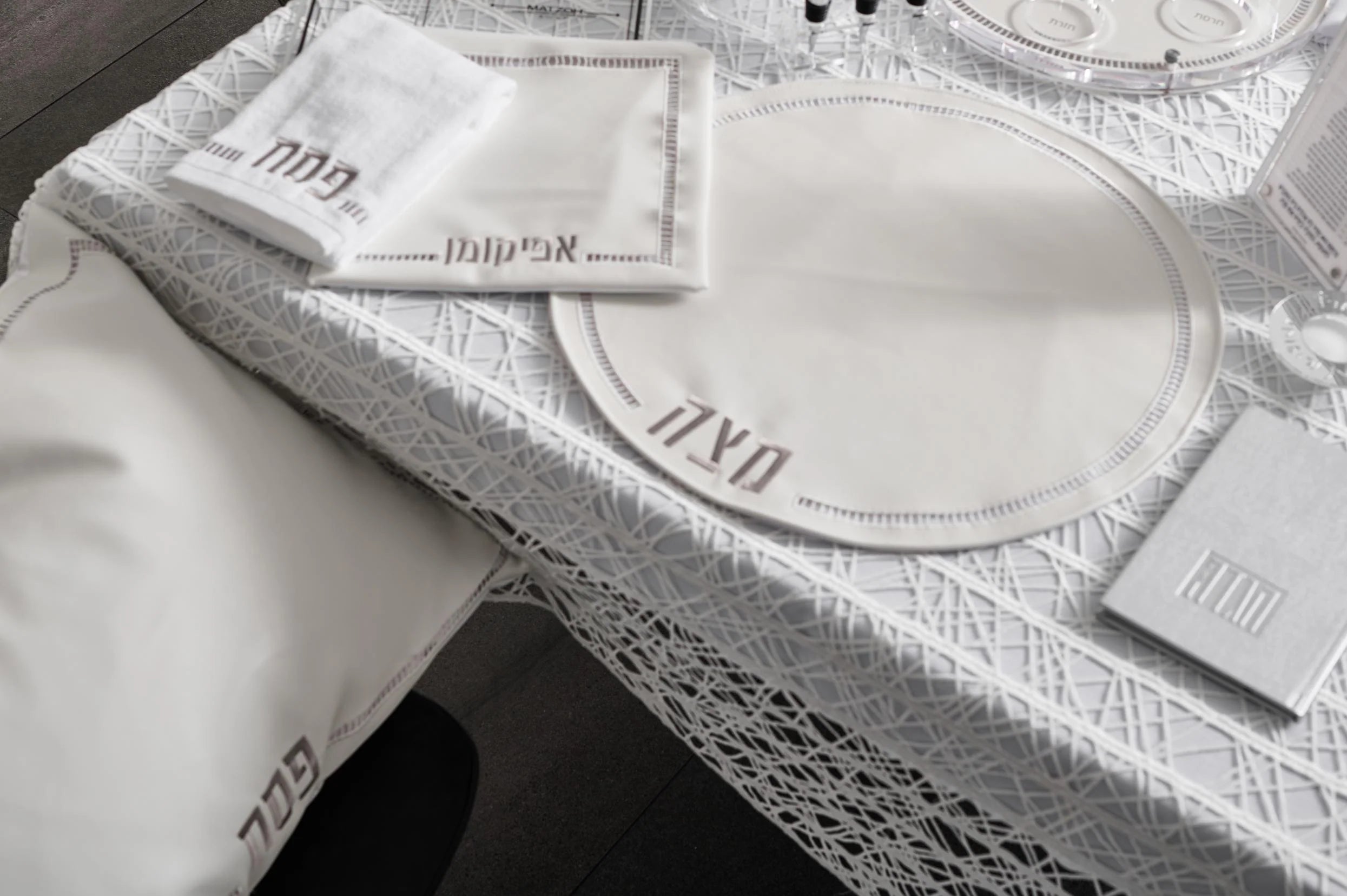 Silver Pesach 2024 Tablescape