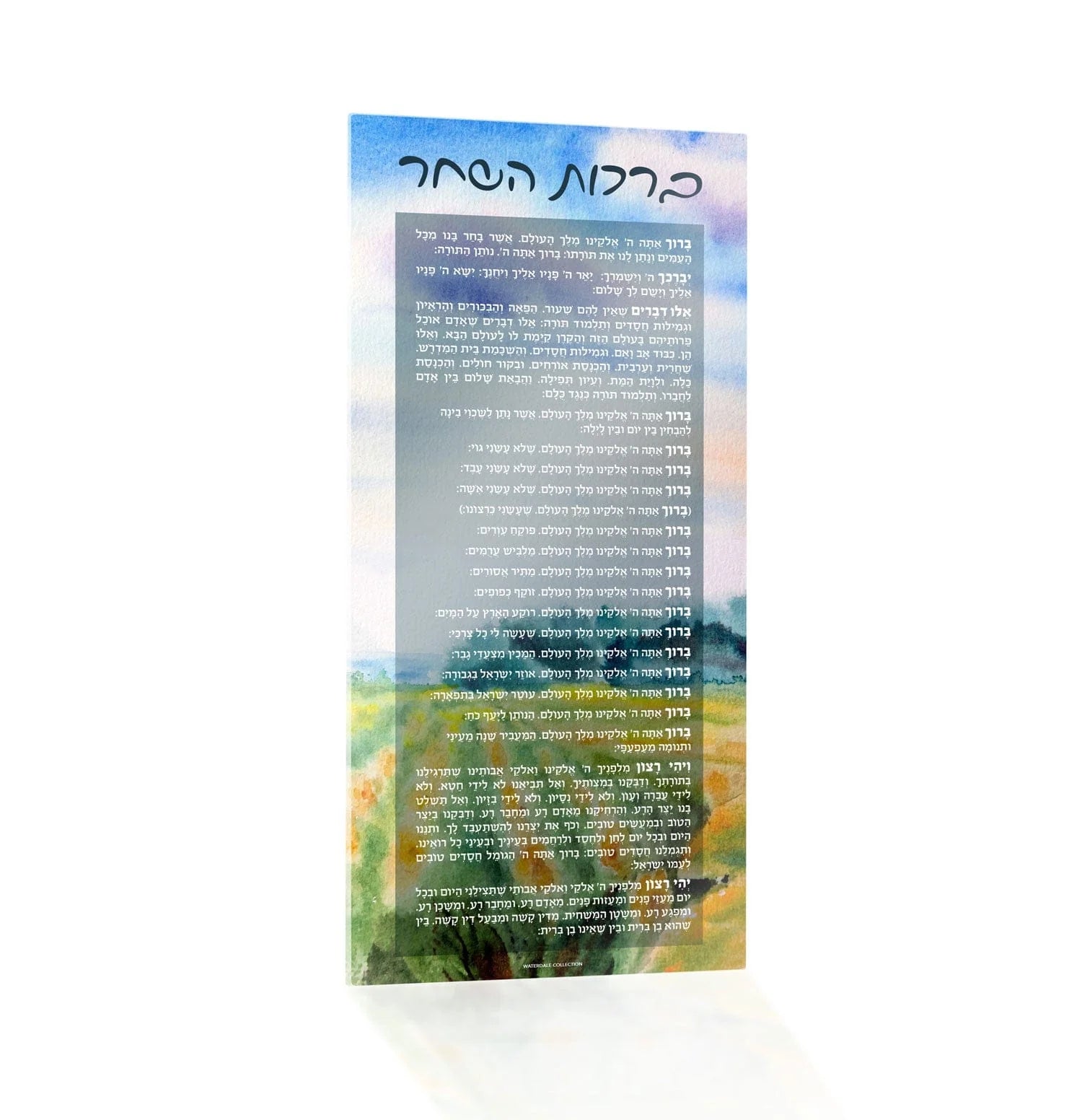 Painted Birchas Hashachar Card